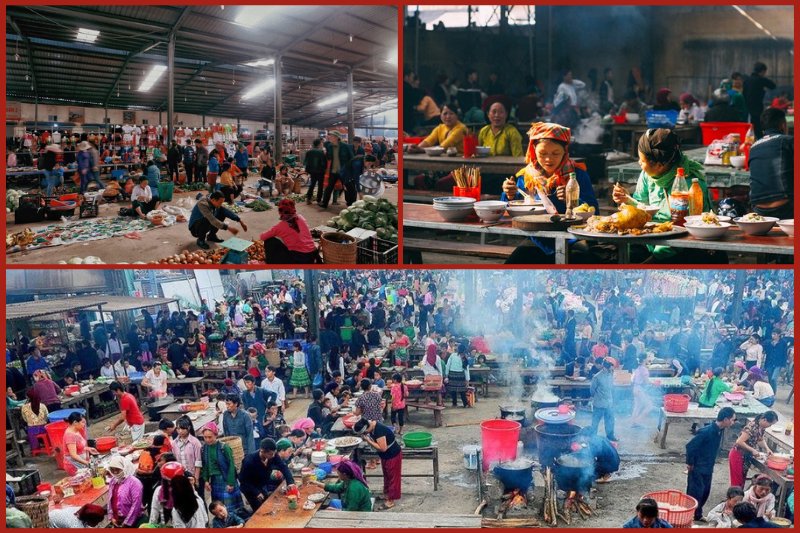 Meo Vac weekly market (Ha Giang) in Vietnam